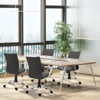 Sedia da Ufficio Ergonomica e Girevole con Altezza Regolabile, 61x61x89-99 cm, Grigio Scuro