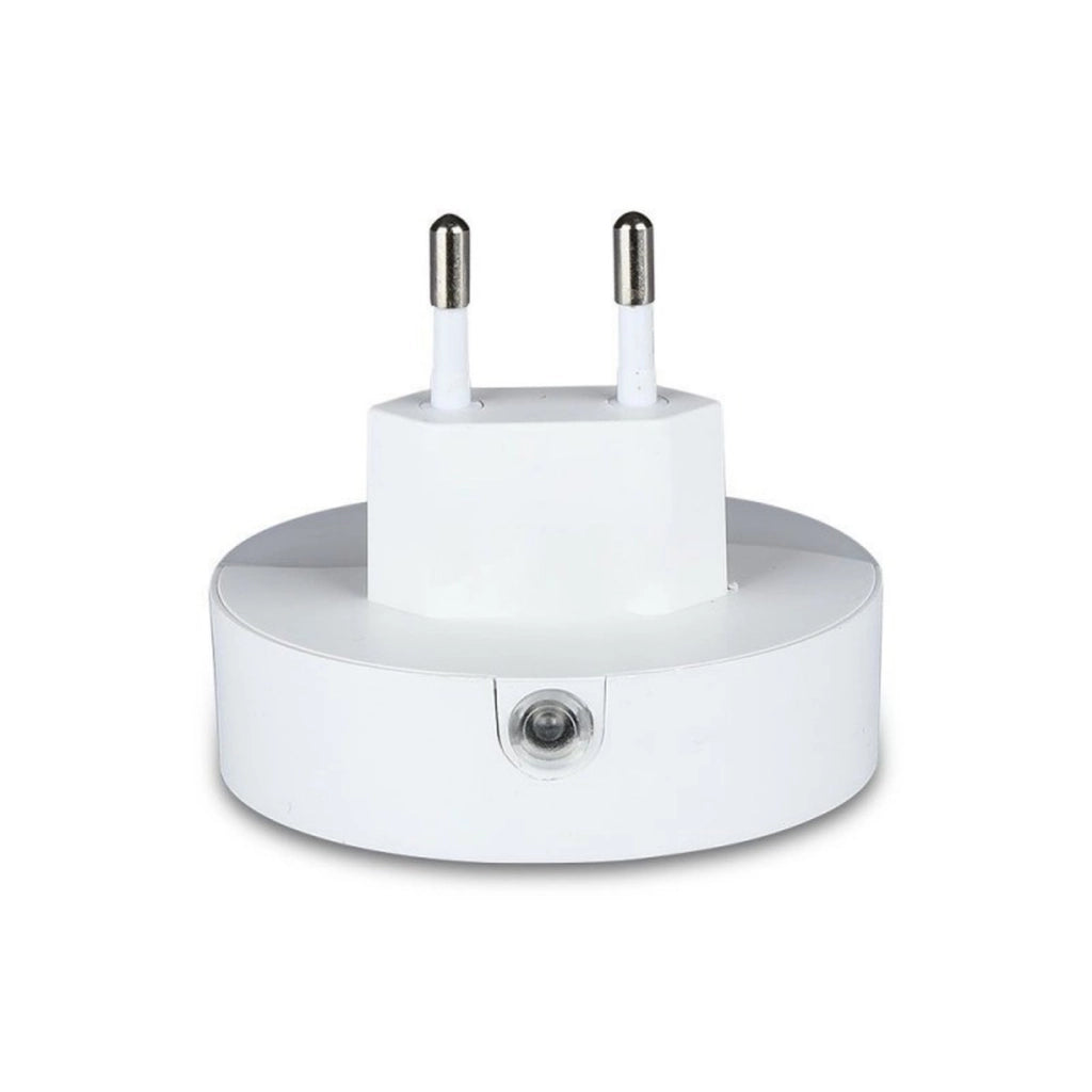 Segnapasso Led Notturno Rotondo 4000K Caricabatteria 2 Porte USB Caricatore 2A Sensore Crepuscolare SKU-506