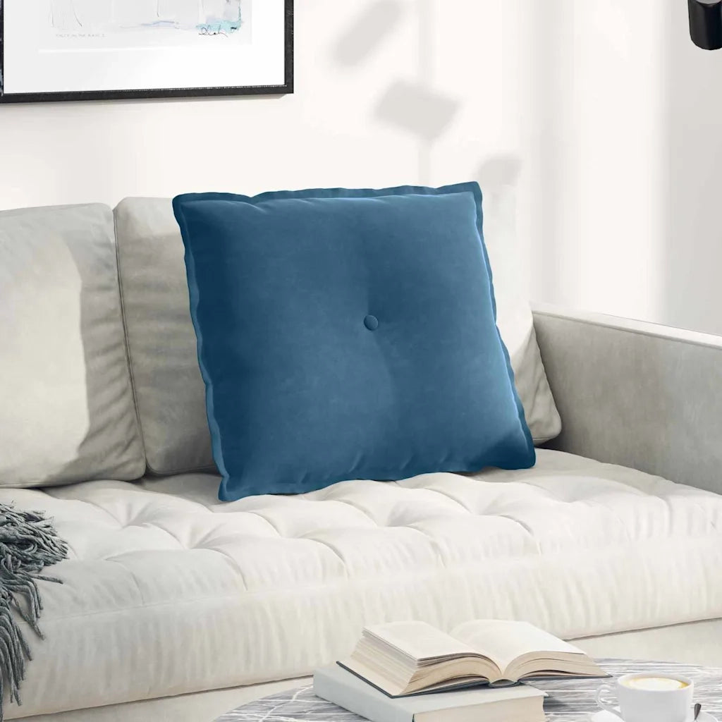 Cuscino per Schiena | Cuscino dorsale Blu 60 x 50 cm Tessuto in Cords