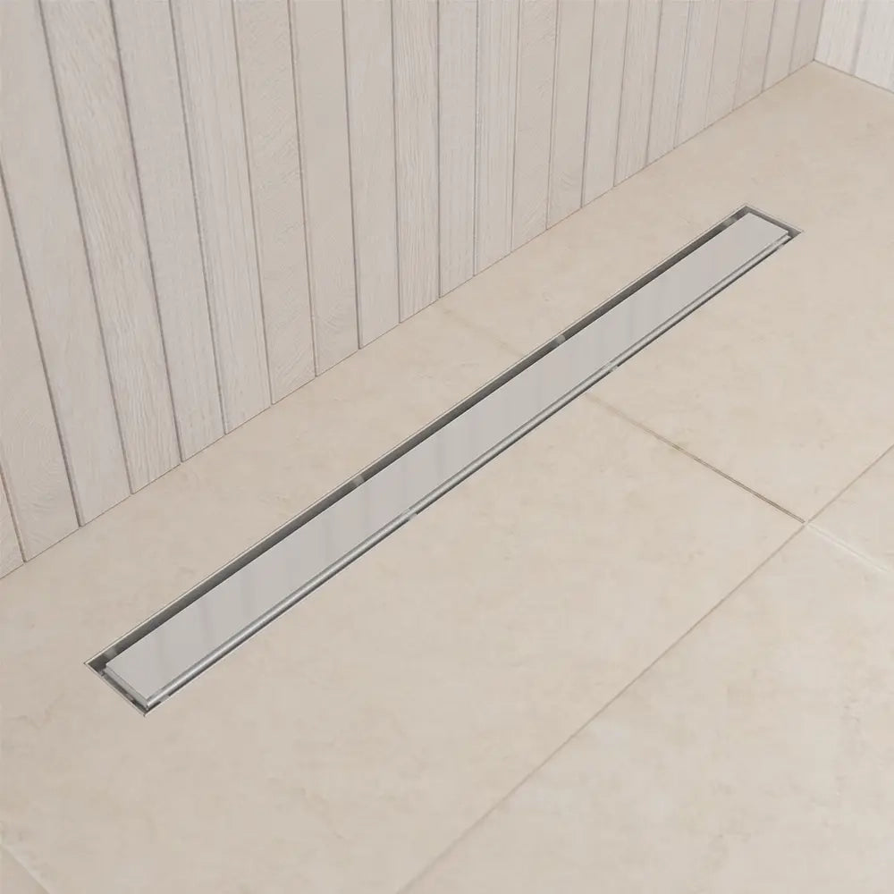 Canalina doccia acciaio inox 100 cm cover in vetro bianco