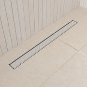 Canalina doccia acciaio inox 100 cm cover in vetro bianco