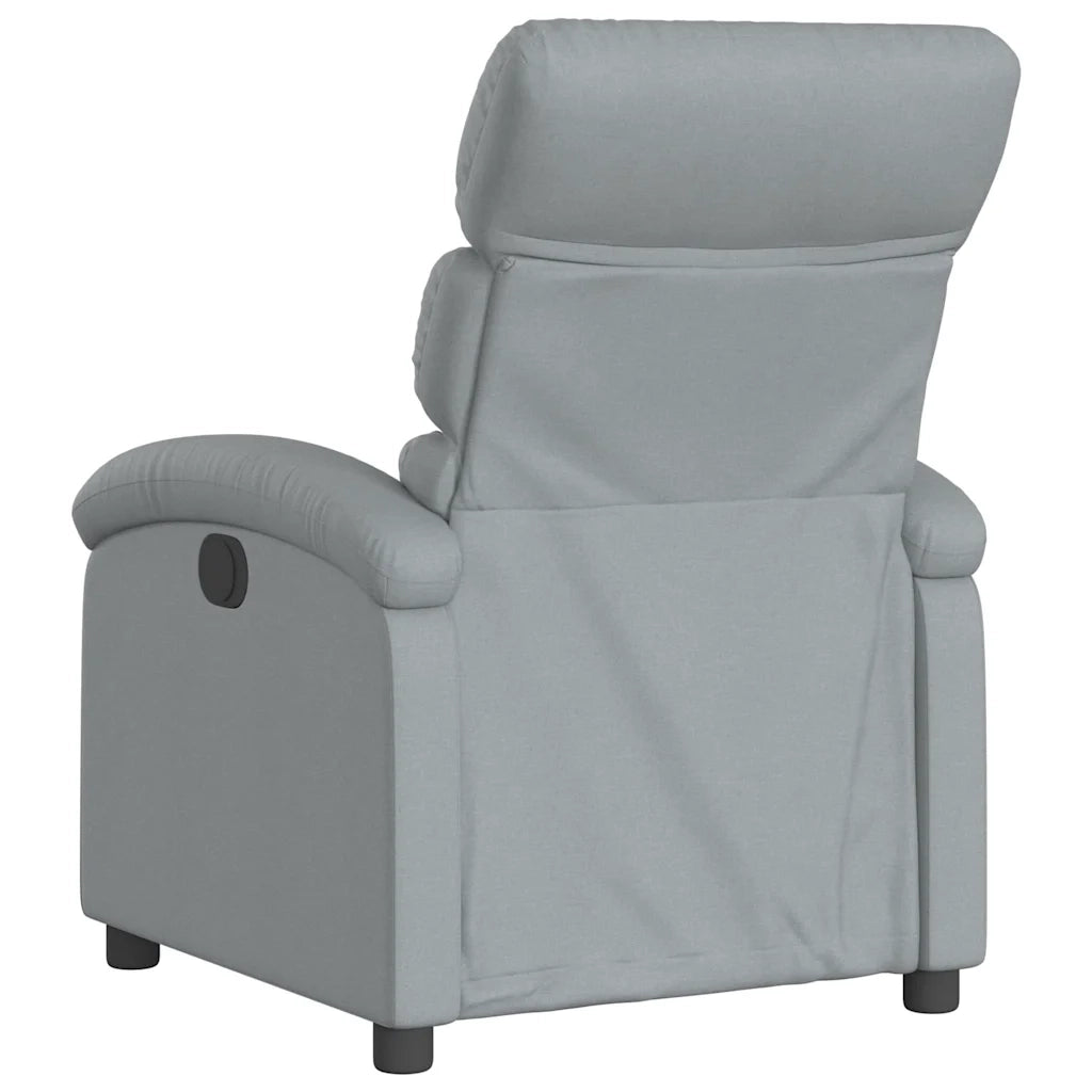 Divano Sedia-Poltrona Reclinabile in Tessuto Grigio Chiaro 294121