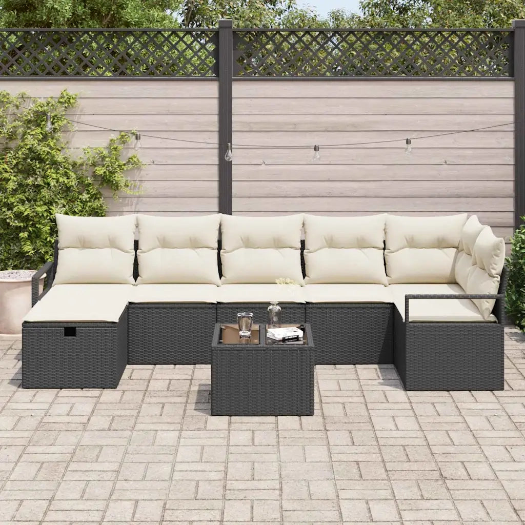 Set di divani con cuscino 4 pcs polyrattan