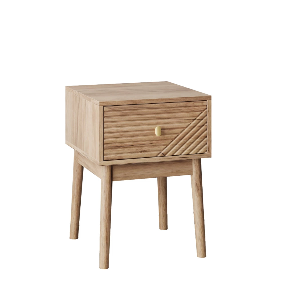 Set di 2 comodini moderni con 2 cassetti 40x40x55 cm in rovere