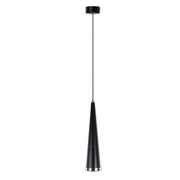 Trade Shop - Lampadario Da Soffitto A Sospensione Plafoniera Conica Lampada Sospesa Gu10 B07 - Nero
