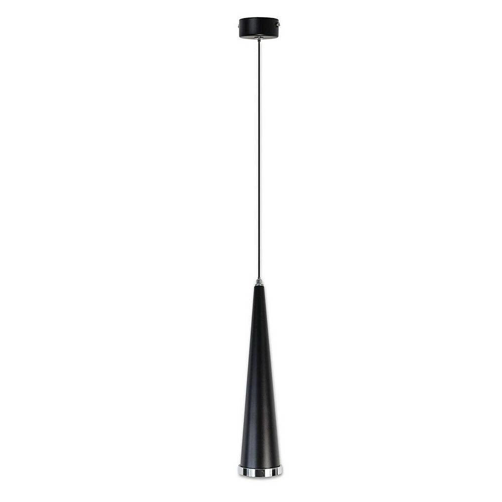 Trade Shop - Lampadario Da Soffitto A Sospensione Plafoniera Conica Lampada Sospesa Gu10 B07 - Nero