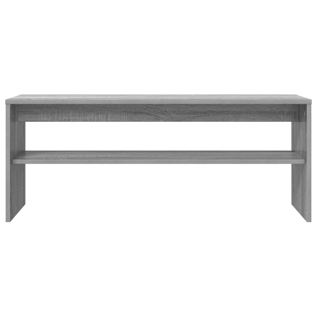 Mobile TV rettangolare moderno con elegante contenitore 100 x 30 x 40 cm legno ingegnerizzato grigio Sonoma 02_0058382
