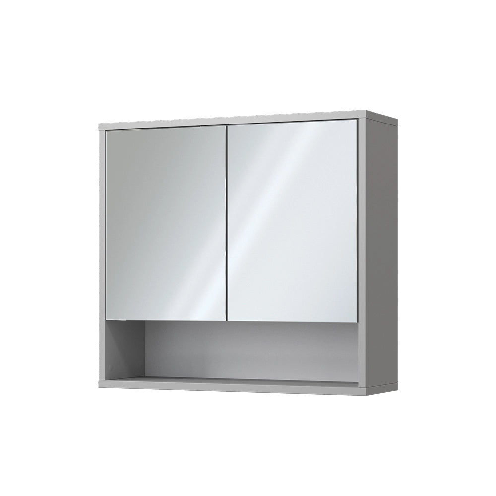 Vicco Specchio contenitore bagno Grigio 70 x 65 cm con 2 porte