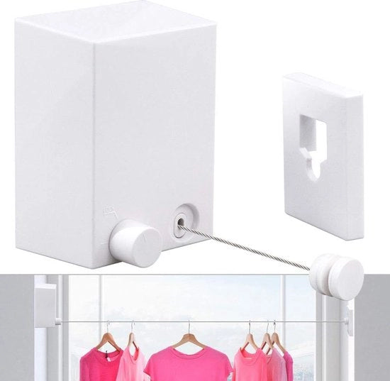 Waschstand Binni Fuori Resistente 4,2 m (13,8 piedi MAX) Assemblaggio ABS e alluminio con asse di asciugatura in acciaio inox regolabile Stile Hotel Bianco...