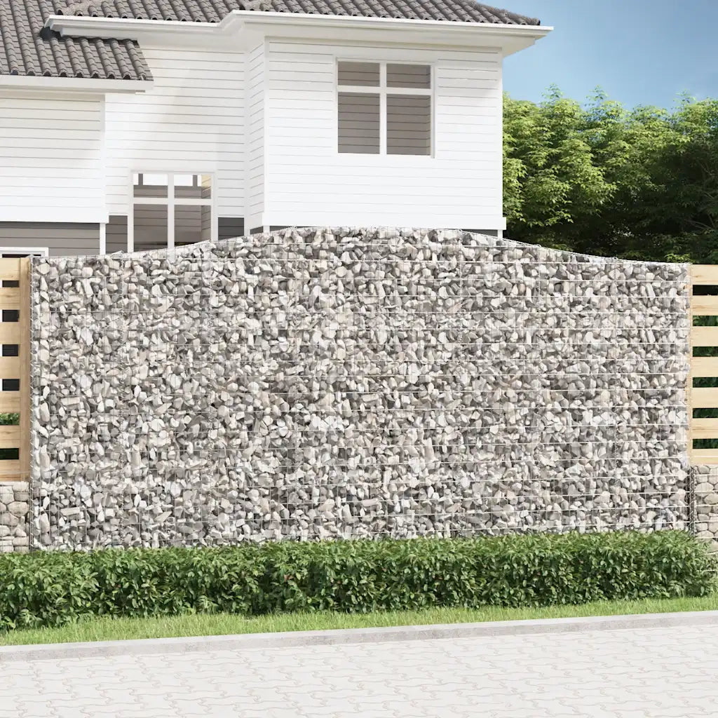 Cesti Gabbioni ad Arco 6 pz 400x50x200/220 cm Ferro Zincato 3146025