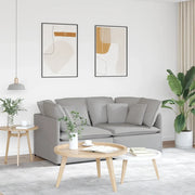 Divano Modulare con Cuscini in Tessuto Grigio Nuvola 3321246