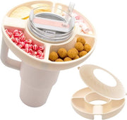 Tazza per snack in silicone con 4 celle per antipasti - 100 ml tazza per snack - 100 ml tazza termica - snack per noci e alimenti - coperchio da 100 ml - compatibile con Stanley