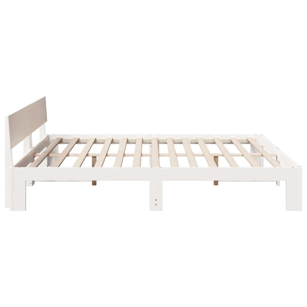 Struttura del letto Bianco 180 x 200 cm Pino massello 872642