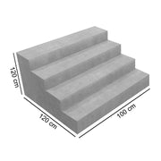 Scala Interna Verona 1,20 X 1,00 H 1,20 M A 4 Gradini, Per Posa Sotto Liner