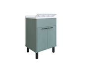 Mobile Lavatoio Smeraldo 60x50x85 cm con Vasca in PP Struttura in PVC Verde Scuro