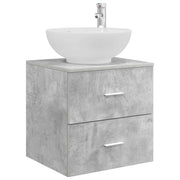 Mobile Lavabo | Armadio Lavabo da Parete Grigio Cemento 49,5 x 44,5 x 66,5 cm