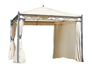 Gazebo da Giardino in Ferro 3X3m Vorghini Iron Sabbia