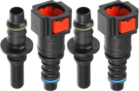 Set di connessione di combustibile Snelsluitingsset - Afdichtverbinding - Kunststof - Duurzaam - Set da 2 - 5/16" 7,89 mm - Snelkoppeling