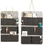 Organizzatore da appendere per 2 porte, 1 per bagno e 1 per ufficio, con contenitore in feltro per utensili da campeggio