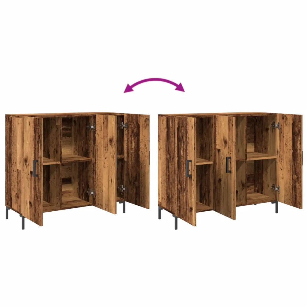 Credenza | Madia | Buffet da pranzo | Armadio da pranzo Legno Antico 90x34x80 cm in Legno Multistrato