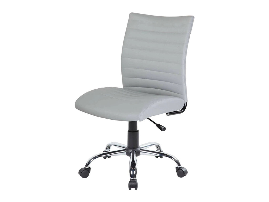 Sedia da ufficio Lia, Poltrona operativa, Seduta ergonomica da ufficio, 54x48h90/100 cm, Grigio