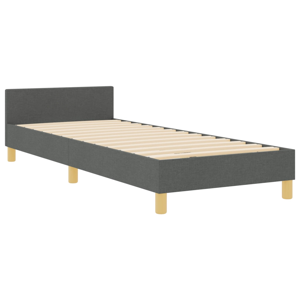 Struttura Letto  Grigio Scuro 80x200 cm Tessuto