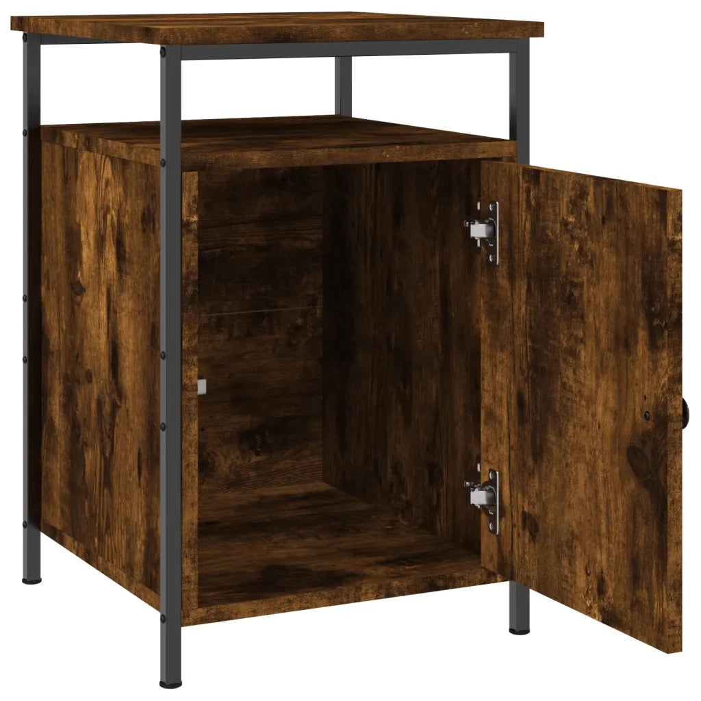 Comodino Rovere Fumo 40x42x60 cm Legno Multistrato 825867