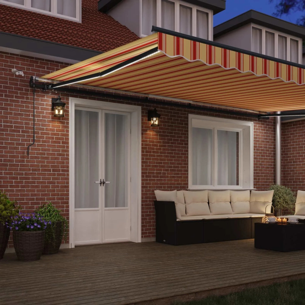 Tessuto per Tenda Giallo e Arancione 500 × 300 cm Poliestere 3331250