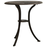 Tavolo da Giardino Bronzo 62x62x65 cm in Alluminio Pressofuso 315579