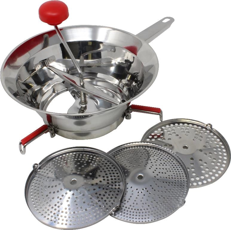 Passatutto passaverdure legumi in acciaio 24 cm 3 dischi pedrini