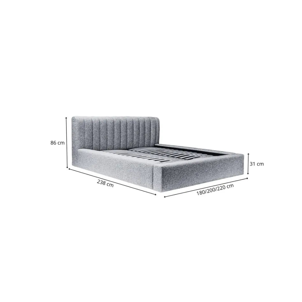 Lettino CERVIN – Velluto morbido Notte smeraldo – 140x200 cm – Rete sollevabile – Design elegante