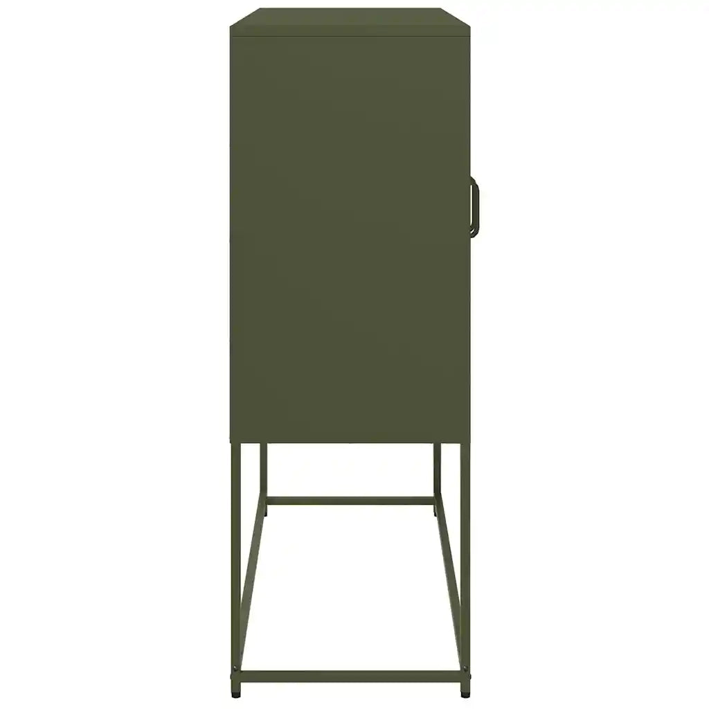 Credenza Verde Oliva 100,5x39x107 cm Acciaio Laminato a Freddo 853408