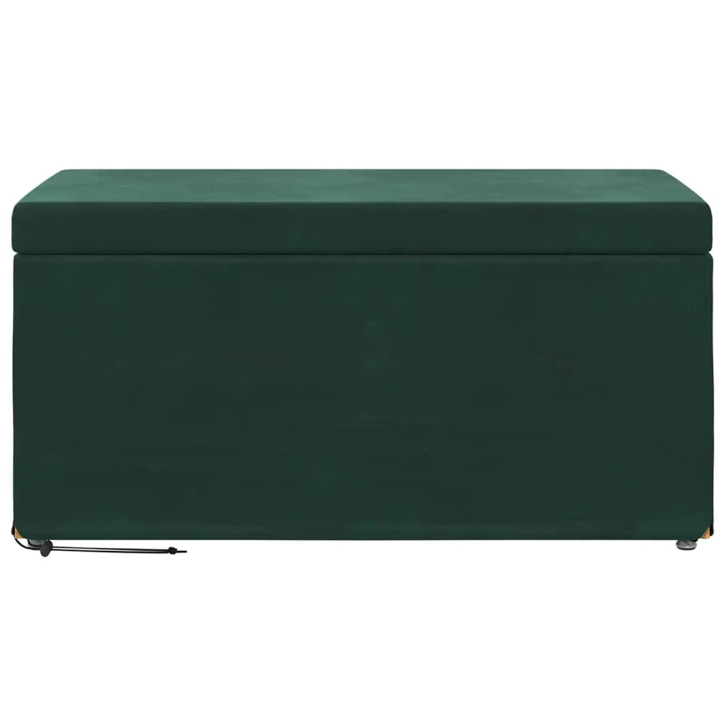 Pouf Verde Scuro 81 x 41 x 40 cm Velluto e Legno Ingegnerizzato 876782