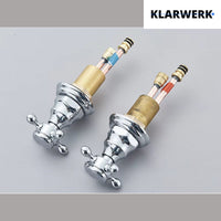 JULIAN | Rubinetto da bagno vintage a 3 fori cromo lucido Lavello in acciaio inossidabile retrò premium | Antico miscelatore 2 maniglie argento