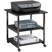 Tavolino mobile con 3 ripiani e ruote ¨C zephmum ¨C 50x50x52,5 cm