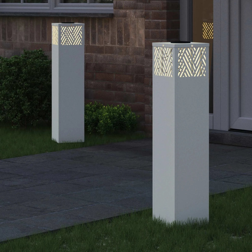Faro LED solare per sentieri 2 pz Bianco CFW6514751