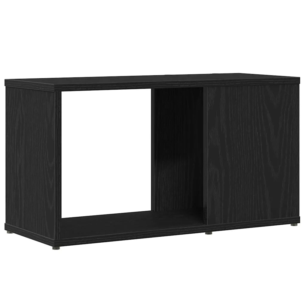 Mobile Porta TV Rovere Nero 60x24x32 cm in Legno Multistrato