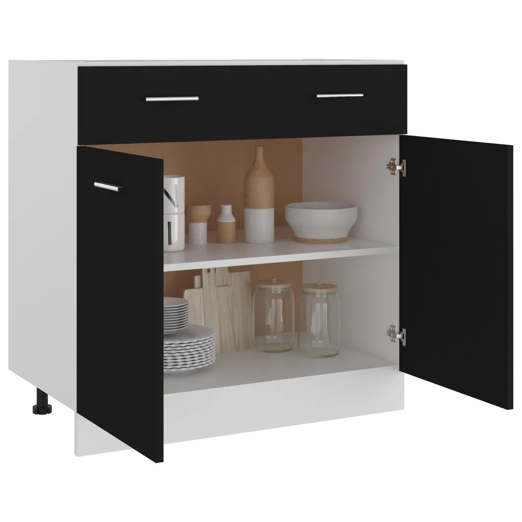 Mobile Inferiore Cassetto “Lyon” Nero 80x46x81,5 cm 801237
