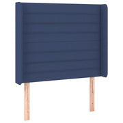 Testiera | Testata ad Orecchio Blu 93x16x118/128 cm in Tessuto