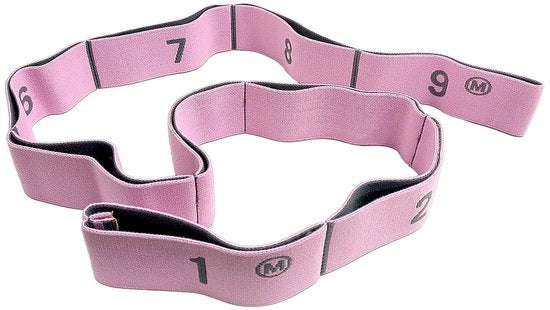 Cintura elastica - 9 intensità - Gomma per yoga - Poliestere-lana - 115x4 cm - Leggera e multiforme - Cintura di resistenza