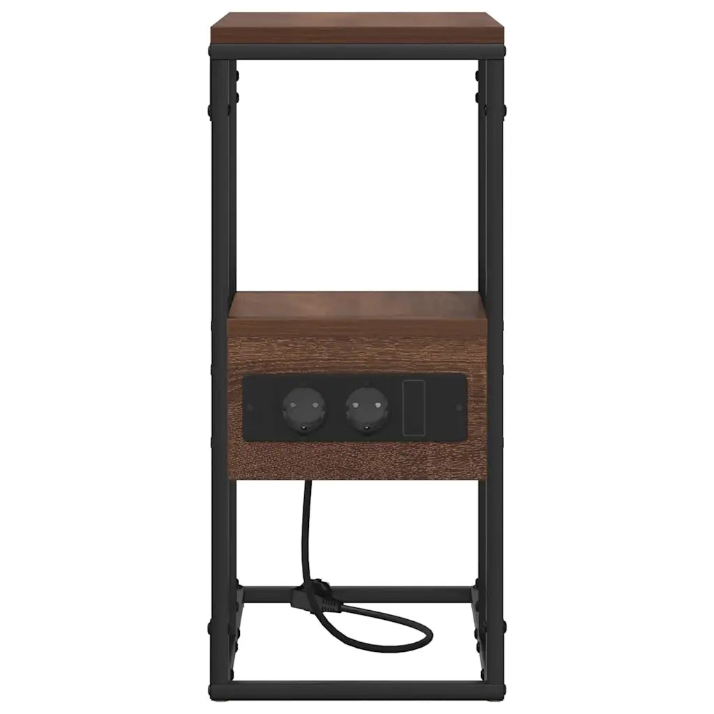 Comodino | Armadio da Notte | Mobiletto da notte Rovere marrone 41.5 x 26 x 60.5 cm