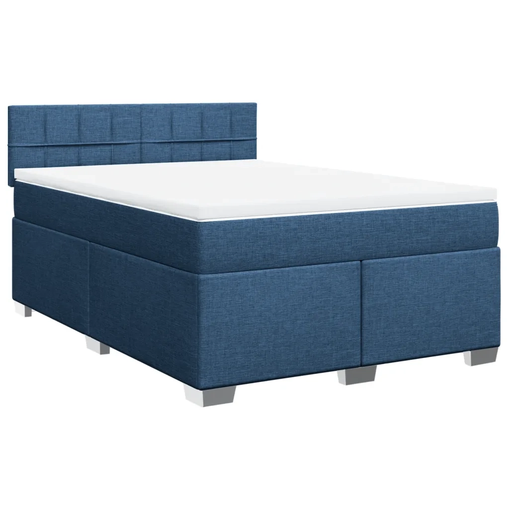 Giroletto a Molle con Materasso Blu 140x200 cm in Tessuto 3288217