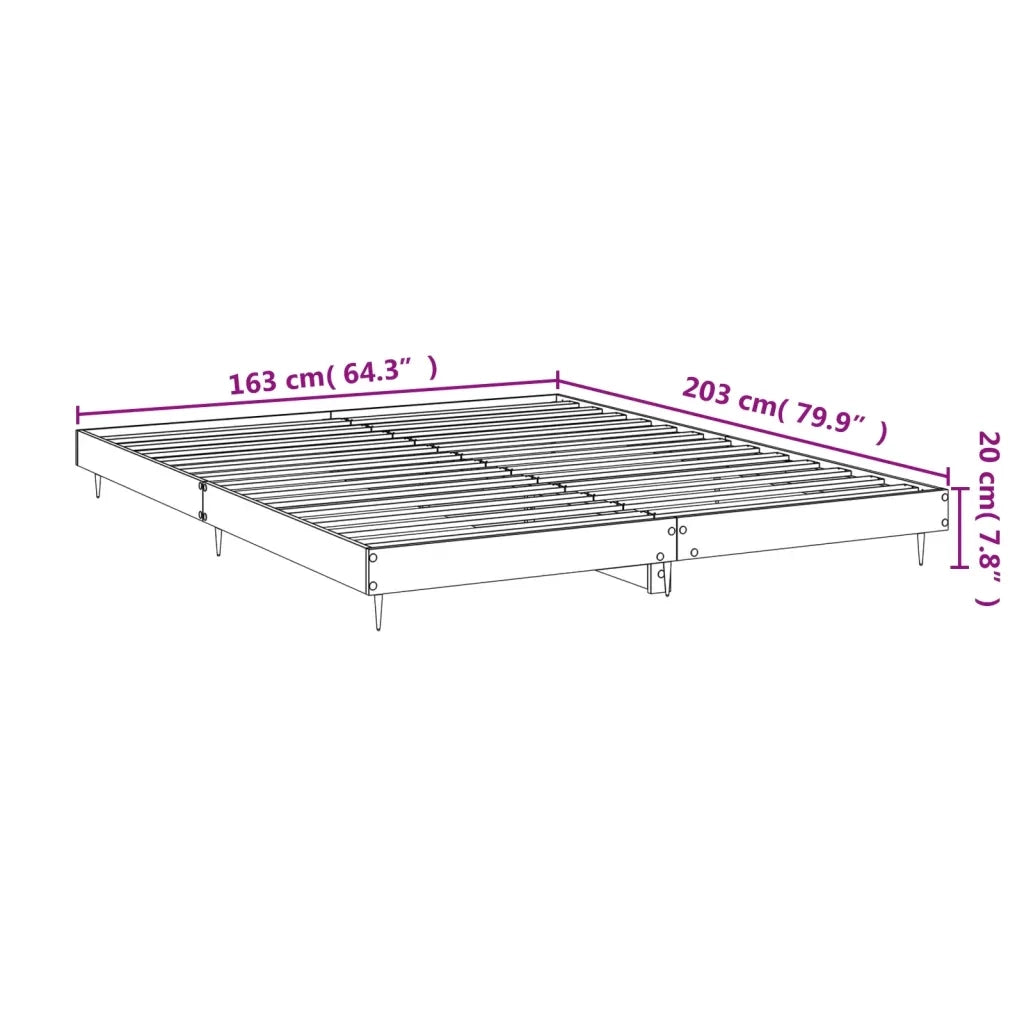 Giroletto Bianco Lucido 160x200 cm in Legno Multistrato 832231