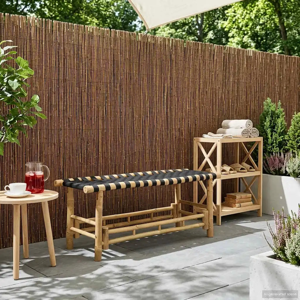 Panchina da giardino Naturale 110 x 38 x 40 cm Bambù 42028074