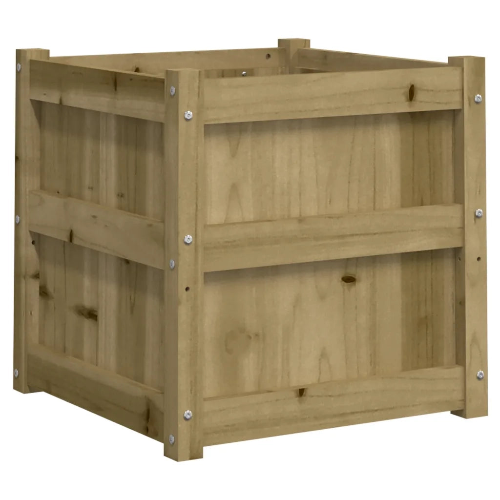 2 pz Fioriere | Cassetta per fiori | Vaso da Giardino in Legno di Pino Impregnato