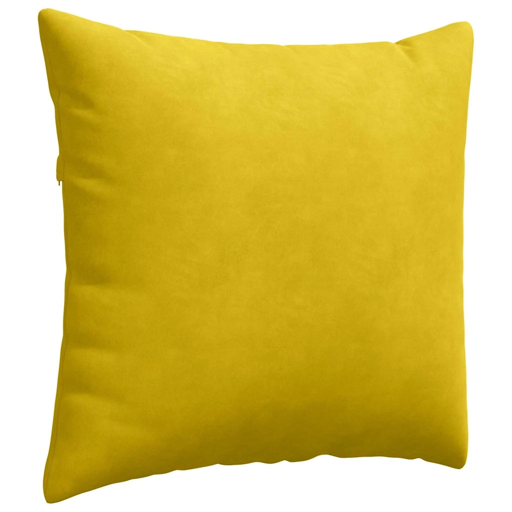 Cuscini da Divano 2 pz | Cuscini per sedie Giallo 50 x 50 cm Tessuto in Cords