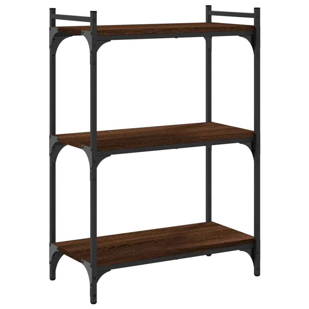 Libreria 3 Ripiani Rovere Marrone 60x30x86 cm Legno Multistrato 837651