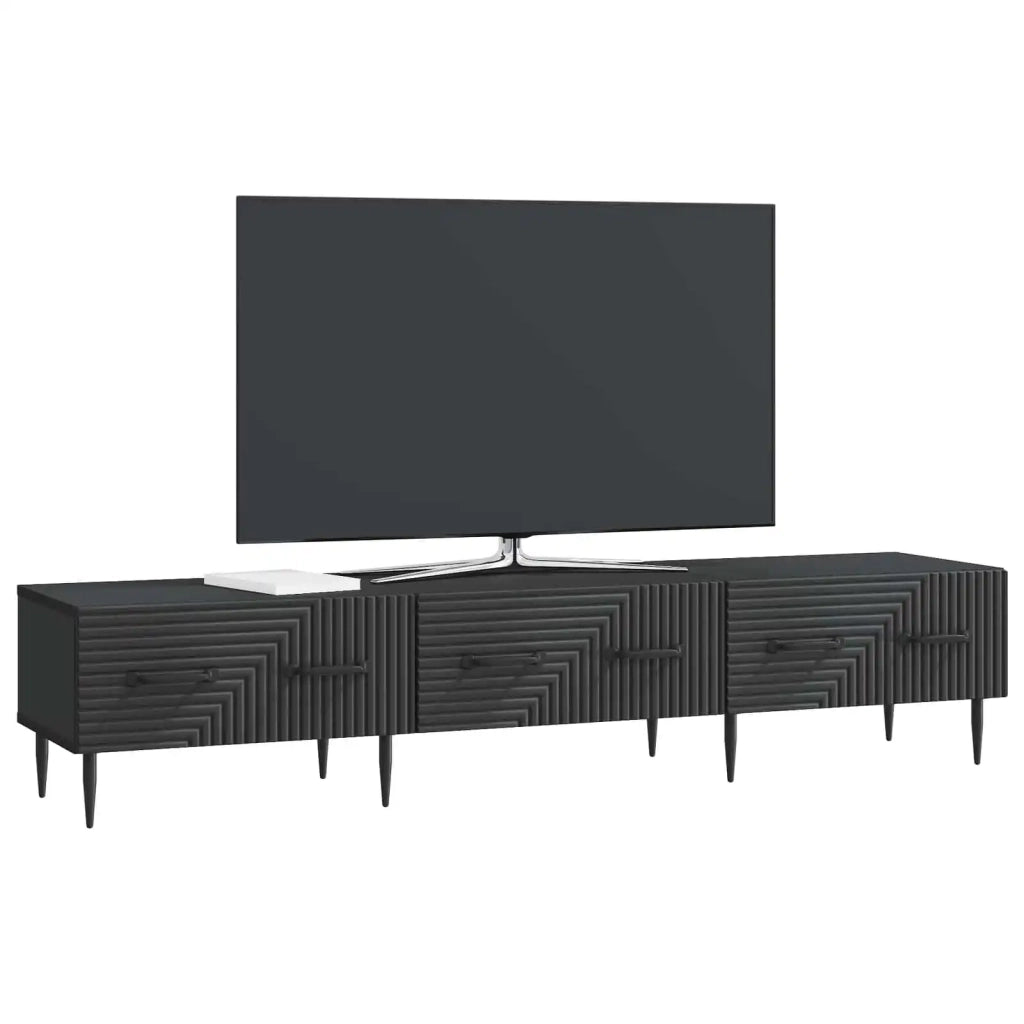 Mobile TV Nero 147 x 34,5 x 30 cm Legno ingegnerizzato 894936