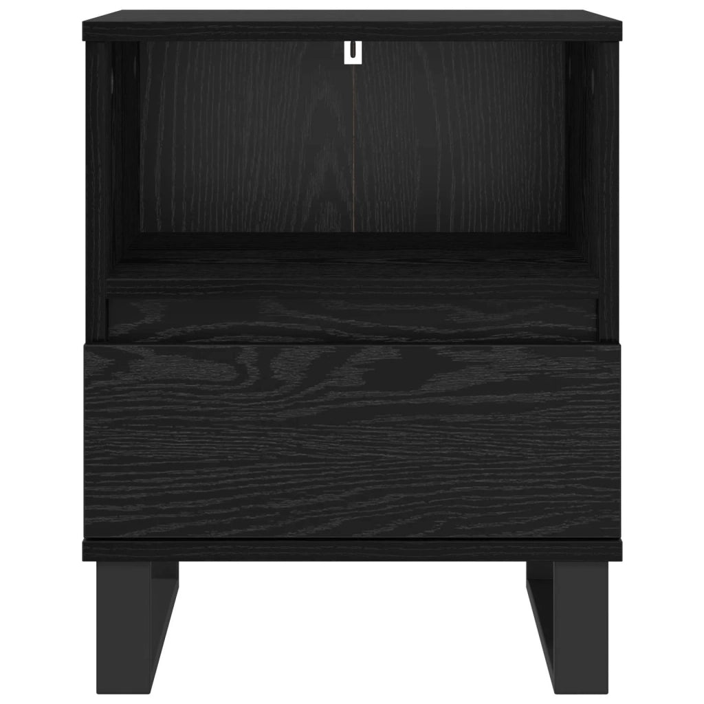 Armadietto per letto con cassetto Rovere Nero 40 x 35 x 50 cm CFW6308597