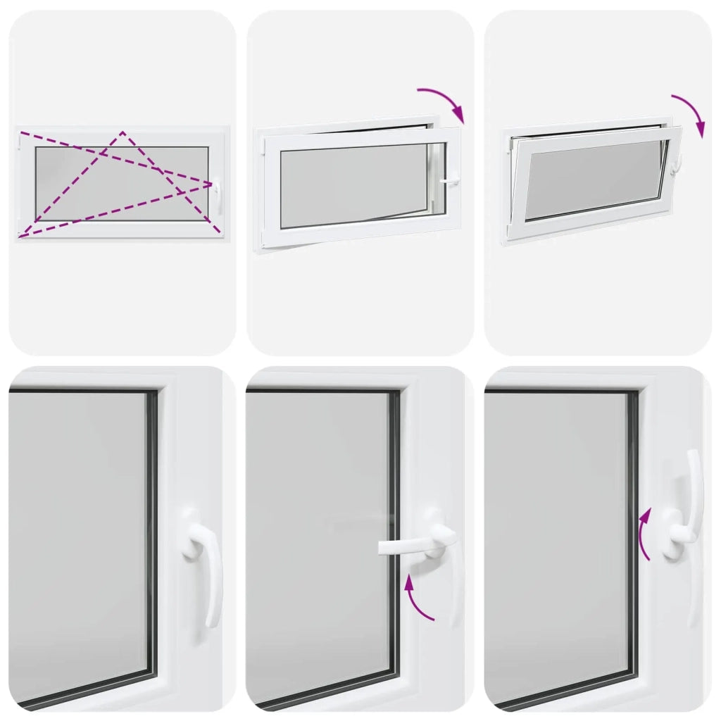 Finestra per Soffitta RISOR 110 x 60 cm PVC e Vetro Bianco CFW9435523